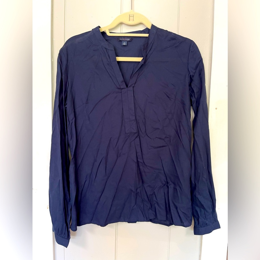 Tommy Hilfiger Navy Satin Shirt
